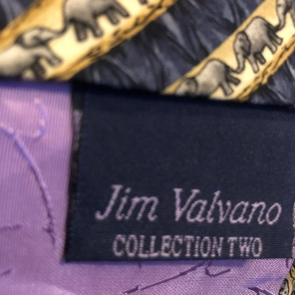 Jimmy Valvano Collection Two Silk Tie Made in USA by Stonehenge ELEPHANTS - Picture 3 of 6